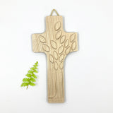 Geschenk Hauseinzug, Hausbau Geschenk, Holzkreuz, Wandkreuz, Lebensbaum, Taufkreuz, Kreuz, Motiv Lebensbaum, Baum, Kommunionskreuz, Geschenk zur Kommunion, Erstkommunion, Firmung, Taufgeschenk, Geschenk zur Taufe, Blättermotiv, kleines Kreuz