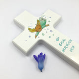 Taufgeschenke, Kinderkreuz, Geschenk für Taufe, Kreuz mit Spruch, Bild Engel, Engelsmotiv, Holzkreuz für Kinder, Kreuz, Taufkreuz, Wandkreuz, Junge, Mädchen