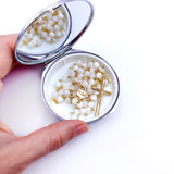 Perlmutt-Rosenkranz, Herzstück, gold