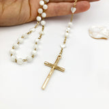 Perlmutt Rosenkranz weiß weiss mit Herz Herzchen Zwischenperlen gold goldfarben Rosenkranzdose Dose für Rosenkranz kommunionsrosenkranz rosenkranzkette echt perlmut kommunionsgeschenk Erstkommunion Etui Aufbewahrung Rosenkranz Metalldose Schmuckdose Schmuckaufbewahrung Taufschmuck religiöses und christliches Motiv Kelch Geschenk Konfirmation Firmung KommunionErstkommunion Taufe Taufgeschenk für Mädchen katholisches Motiv religiöses