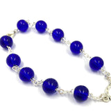 Blau kleiner Kurzer Rosenkranz dunkelblau Glasperlen Zehner Geschenk zur Taufe Junge Taufrosenkranz Jungen Bub Konfirmationsgeschenk Jugendweihe Firmung Kommunion Erstkommunion