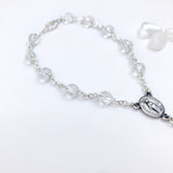 Taufgeschenk Kurzer Rosenkranz weiß Glasperlen weiss Zehner Rosenkranz Geschenk zur Taufe, für Jungen Junge Bub Mädchen Taufrosenkranz
Konfirmationsgeschenk Jugendweihe Firmung Erstkommunion Kommunionsrosenkranz