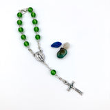 Kurzer Auto-Rosenkranz Glas grün
Kurzer Zehner Geschenk zur Taufe Taufrosenkranz Junge Bub Konfirmationsgeschenk zur Jugendweihe Firmung Erstkommunion