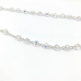 weißer Glitzer, funkelnder Rosenkranz für Mädchen zur Erstkommunion, Kommunion, Kommunionsrosenkranz, weiß, Kristallglasperlen, Kristall, Glasschliffperlen, changierend, regenbogen, Firmung, Geschenk Firmling, Firmpate, Konfirmation, Jugendweihe, Hochzeitsgeschenk, Hochzeitsrosenkranz