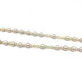 Kommunions-Rosenkranz, Wachsperlen, gold