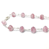 Rosenkranz rosa pink kurz kurzer Geschenk für Mädchen zur Kommunion Erstkommunion Firmung Konfirmation Autorosenkranz Rosenkranz mit Verschluss fürs Auto Glasperlen Taufe