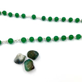 Rosenkranz für Jungen zur Erstkommunion, Kommunion, Konfirmation, Firmung, klassisches Geschenk Firmung, Rosenkranz, Holz, grün, Aventurin, echt Silber, Silberrosenkranz, Edelsteinrosenkranz, aventurin, Rosenkranz zum Umhängen