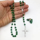 Rosenkranz, Aventurin, grün, Sterlingsilber