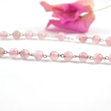 Rosenkranz, Rosenquarz, Sterlingsilber