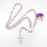 Sterlingsilber echt silber Rosenkranz rosa pink Rosenquarz Perlen Silberrosenkranz Geschenk Mädchen Firmung Erstkommunion Kommunion Konfirmation Taufe Rosenquarzrosenkranz Edelstein Edelsteinrosenkranz Rosenkranz Edelstein,