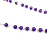 Edelstein Rosenkranz, Amethyst Perlen, echt Silber, lila, violett, Rosenkranz Konfirmation, Mädchen, Firmung, Geschenk zur Konfirmation, Kommunionsgeschenk