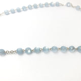 blauer Glasrosenkranz, Glasperlen, Rosenkranz zur Kommunion, Kommunionsrosenkranz, Rosenkranz zur Konfirmation, Firmung, Rosenkranz für Jungen, Buben, Bub, Mann, Männerrosenkranz, Taufschmuck, Jugendweihe, türkis, blau, hellblau