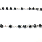 schwarzer Rosenkranz, Blutstein, Edelstein, dunkler Rosenkranz, Trauerrosenkranz, Trauer, Beten, Gebetskette, Rosenkranzkette, Hämatit