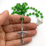 Rosenkranz, Glasperlen, grün