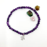 Geschenk Mädchen Kommunion, Geschenk Mädchen Firmung Konfirmation, Armband zur Kommunion, Armband zum Geburtstag amethyst, Amethyst Armband Engelanhänger, Kommunionsschmuck, Firmschmuck, Schmuck zur Firmung Konfirmation,