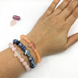 Edelstein Armband Karneol Rosenquarz rosa orange  Geschenk Konfirmation Firmung Geburstag Geschenk für Frauen Jugendweihe christliches Armband Kreuz Kreuzanhänger Konfirmationsgeschenk Firmung Schmuck Geschenk Mädchen Frauen Weihnachtsgeschenk christliches katholisches Geschenk