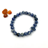 Edelstein Armband Sodalith Geschenk Konfirmation Firmung Geburstag Geschenk für Frauen Jugendweihe christliches Armband Kreuz Kreuzanhänger blau blauweiß Konfirmationsgeschenk Firmung Schmuck Geschenk Mädchen Frauen Weihnachtsgeschenk christliches katholisches Geschenk