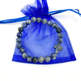 Edelstein Armband Sodalith Geschenk Konfirmation Firmung Geburstag Geschenk für Frauen Jugendweihe christliches Armband Kreuz Kreuzanhänger blau blauweiß Konfirmationsgeschenk Firmung Schmuck Geschenk Mädchen Frauen Weihnachtsgeschenk christliches katholisches Geschenk