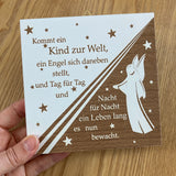 Holzbild Engel, mit Spruch