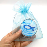 blauer dunkelblau Rosenkranz zur Konfirmation Firmung Geschenk Kommunion Glasrosenkranz Glasperlen Kommunionsrosenkranz Rosenkranz zur Rosenkranz für Jungen Buben Bub Mann Männer mit Rosenkranzdose Etui Fisch Fischmotiv Schmuckdose Taufschmuck Jugendweihe royalblau
