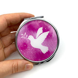 Schmuckdose pink rosa Taube Etui Box Dose Rosenkranzdose Rosenkranzetui Rosenkranzbox Reiseschmucketui Reiseschmuck Taufschmuck Aufbewahrung Geschenk Taufe Mädchen Taufgeschenk christliches katholisch Erstkommunion Konfirmation Firmung Geldgeschenk