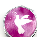 Schmuckdose pink rosa Taube Etui Box Dose Rosenkranzdose Rosenkranzetui Rosenkranzbox Reiseschmucketui Reiseschmuck Taufschmuck Aufbewahrung Geschenk Taufe Mädchen Taufgeschenk christliches katholisch Erstkommunion Konfirmation Firmung Geldgeschenk