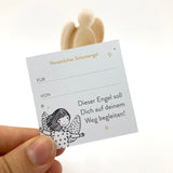 Schutzengel, Engel, Holzengel, Geschenk von Paten für Kinder zur Taufe und Erstkommunion, Kommunion, Geburt, Jungen und Mädchen, Karte Engel, Engelkarte, persönlicher Schutzengel