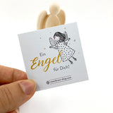 Schutzengel, Engel, Holzengel, Geschenk von Paten für Kinder zur Taufe und Erstkommunion, Kommunion, Geburt, Jungen und Mädchen, Karte Engel, Engelkarte, persönlicher Schutzengel