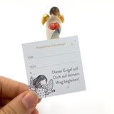 Schutzengel, Engel, Holzengel, Geschenk von Paten für Kinder zur Taufe und Erstkommunion, Kommunion, Geburt, Jungen und Mädchen, Karte Engel, Engelkarte, persönlicher Schutzengel