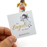Schutzengel, Engel, Holzengel, Geschenk von Paten für Kinder zur Taufe und Erstkommunion, Kommunion, Geburt, Jungen und Mädchen, Karte Engel, Engelkarte, persönlicher Schutzengel