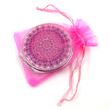 Rosenkranz mit bunten Perlen, Kommunionsgeschenk, Geschenk zur Firmung, Bunter Rosenkranz für Kinder, Kinderrosenkranz Fimoperlen, mit pinker Rosenkranzdose, Rosenkranzetui