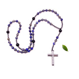 Großer Rosenkranz, Edelstein-Lapislazuli, geknüpft