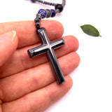 Großer Rosenkranz, Edelstein-Lapislazuli, geknüpft