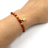 Armband Engelanhänger orange, Edelsteinarmband Geschenk Mädchen Kommunion, Geschenk für Mädchen Konfirmation, Geschenk Firmung Mädchen, Schmuck Kommunion orange, Schmuck Firmung Mädchen Geschenk, Schmuck Konfirmation Mädchen Geschenk, Armband mit Engel, Geschenk für Frauen Armband orange, karneol