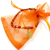 Armband Engelanhänger orange, Edelsteinarmband Geschenk Mädchen Kommunion, Geschenk für Mädchen Konfirmation, Geschenk Firmung Mädchen, Schmuck Kommunion orange, Schmuck Firmung Mädchen Geschenk, Schmuck Konfirmation Mädchen Geschenk, Armband mit Engel, Geschenk für Frauen Armband orange, karneol