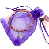 Armband, Rhodonit, Kreuzanhänger