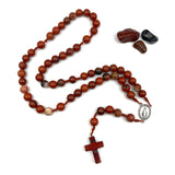 Rosenkranz roter Jaspis rot Naturstein Kreuz Mittelstück Herzstück Edelstein geknüpft handgeknüpft handgefertigt handgemacht in Österreich Deutschland für Kommunion Geschenk Erstkommunion Firmung Konfirmation Geschenk Pfarrer Priesterweihe Oma Opa Weihnachten