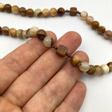 Handgefertigter Rosenkranz aus Bambus-Achat und Birnenholz braun beige Zwischenperlen Geschenk Pfarrer Priester Priesterweihe Junge Mann Opa Kommunion ERstkommunion Firmung Konfirmation