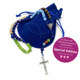 Edelstein Rosenkranz individualisierbar Namen Namensperlen Namensrosenkranz Rosenkranz mit Name Lapislazuli personalisierbar personalisiert Nonnen Goldenstein Klosterschwestern Salzburg Kämpferinnen Gerechtigkeit drei schwestern Goldenstein Peridot tigerauge Amethyst Aquamarin Karneol Special Edition