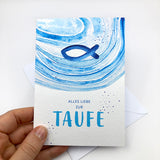 Glückwunschkarte Taufe, Fisch