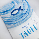 Glückwunschkarte Taufe, Fisch