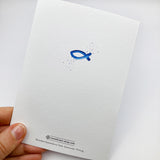 Glückwunschkarte Taufe, Fisch