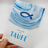 Glückwunschkarte Taufe, Fisch
