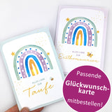 Schöne moderne Glückwunschkarte zur Kommunion Erstkommunion für Mädchen Regenbogen bunt Kommunionskarte Erstkommunionskarte Glückwünsche zur Kommunion christliches Motiv