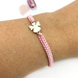 Kinderarmband Mädchen Kommunion Erstkommunion christliches Armband Rosenkranzarmband Erstkommunionsgeschenk Kommunionsgeschenk Geschenk für Mädchen Erstkommunion modern rosa pink Engel Engelanhänger Engelarmband