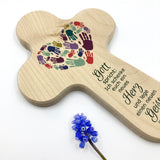 Taufgeschenke, Kinderkreuz, Geschenk für Taufe, Kreuz mit Spruch, Bild Hände Herz, Kinder, Holzkreuz für Kinder, Kreuz, Taufkreuz, Wandkreuz, Junge, Mädchen