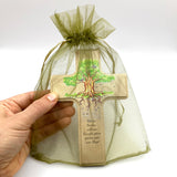 Taufgeschenke Kinderkreuz Geschenk für Taufe Kreuz Bild Holzkreuz für Kinder Kreuz Taufkreuz Wandkreuz Jungen Junge Bub Geschenk Taufe Junge 9 cm klein Geschenk Geburt neutral grün Mädchen Baum Wurzeln Lebensbaum Spruch Kinderkreuz geschlechtsneutral