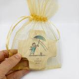 Taufgeschenke Kinderkreuz Geschenk für Taufe Kreuz Bild Engel Engelsmotiv, Holzkreuz für Kinder Kreuz Taufkreuz, Wandkreuz Jungen Junge Bub Geschenk Taufe Junge Schutzengel Engel 9 cm klein Geschenk Geburt neutral blau geschlechtsneutral Regenbogen Hase