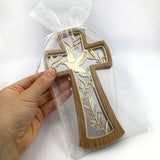 Geschenk Hauseinzug Hausbau Geschenk Holzkreuz Wandkreuz schönes Motiv Taube Frieden Friedenskreuz Friedenstaube Taufkreuz, Kreuz Kommunionskreuz Geschenk zur Kommunion Erstkommunion Firmung Taufgeschenk Geschenk zur Taufe