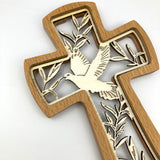 Holzkreuz Friedenstaube, 20 cm
